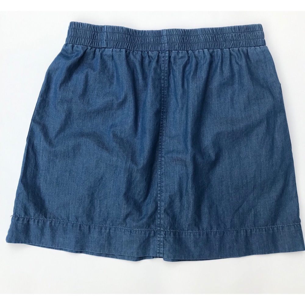 J. Crew |  Preppy Chambray Pocket Skirt - Picture 2 of 6